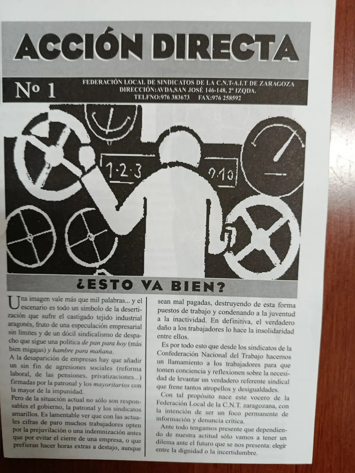 Vista principal de Acción Directa