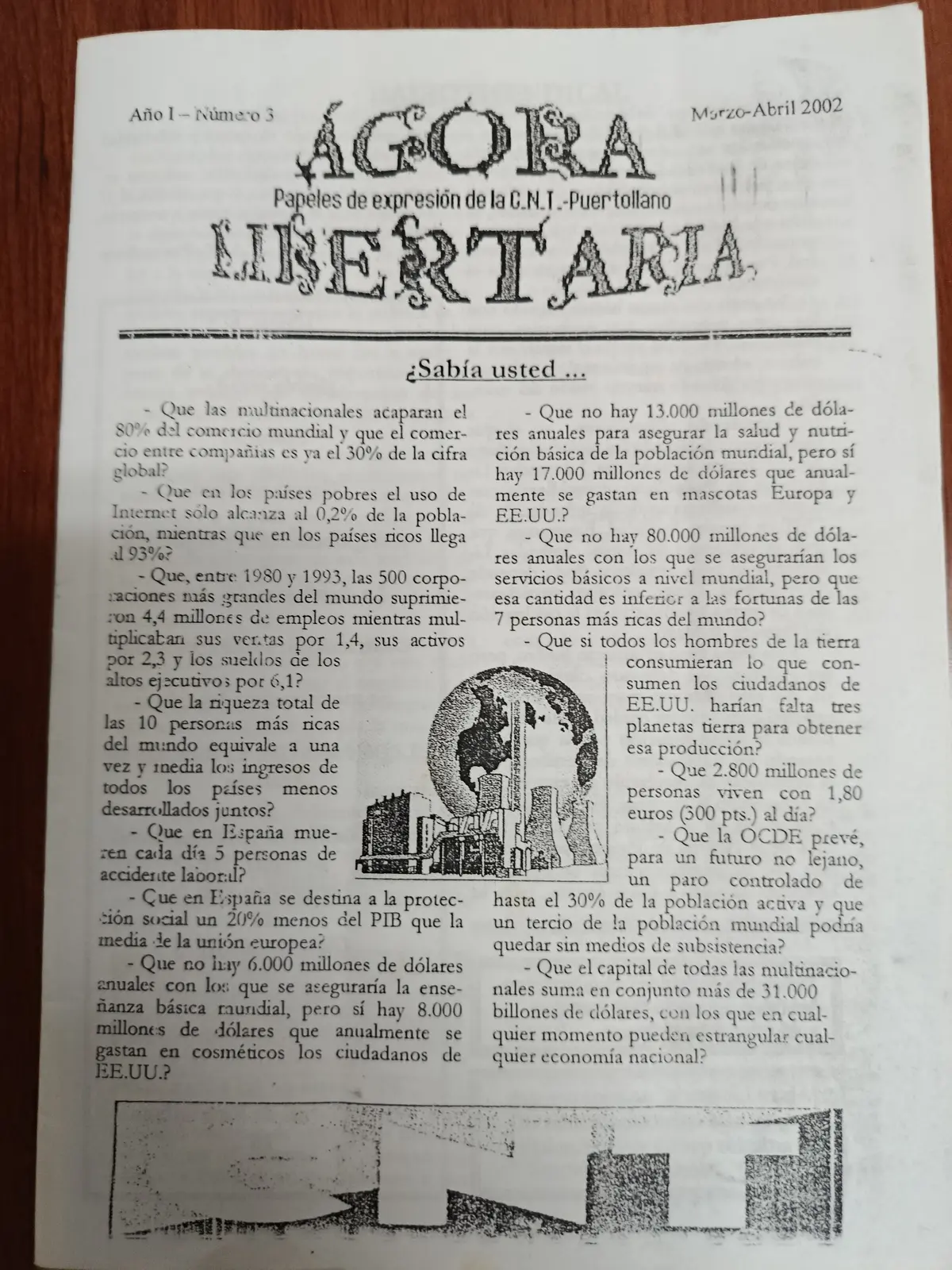 Vista principal de Ágora Libertaria