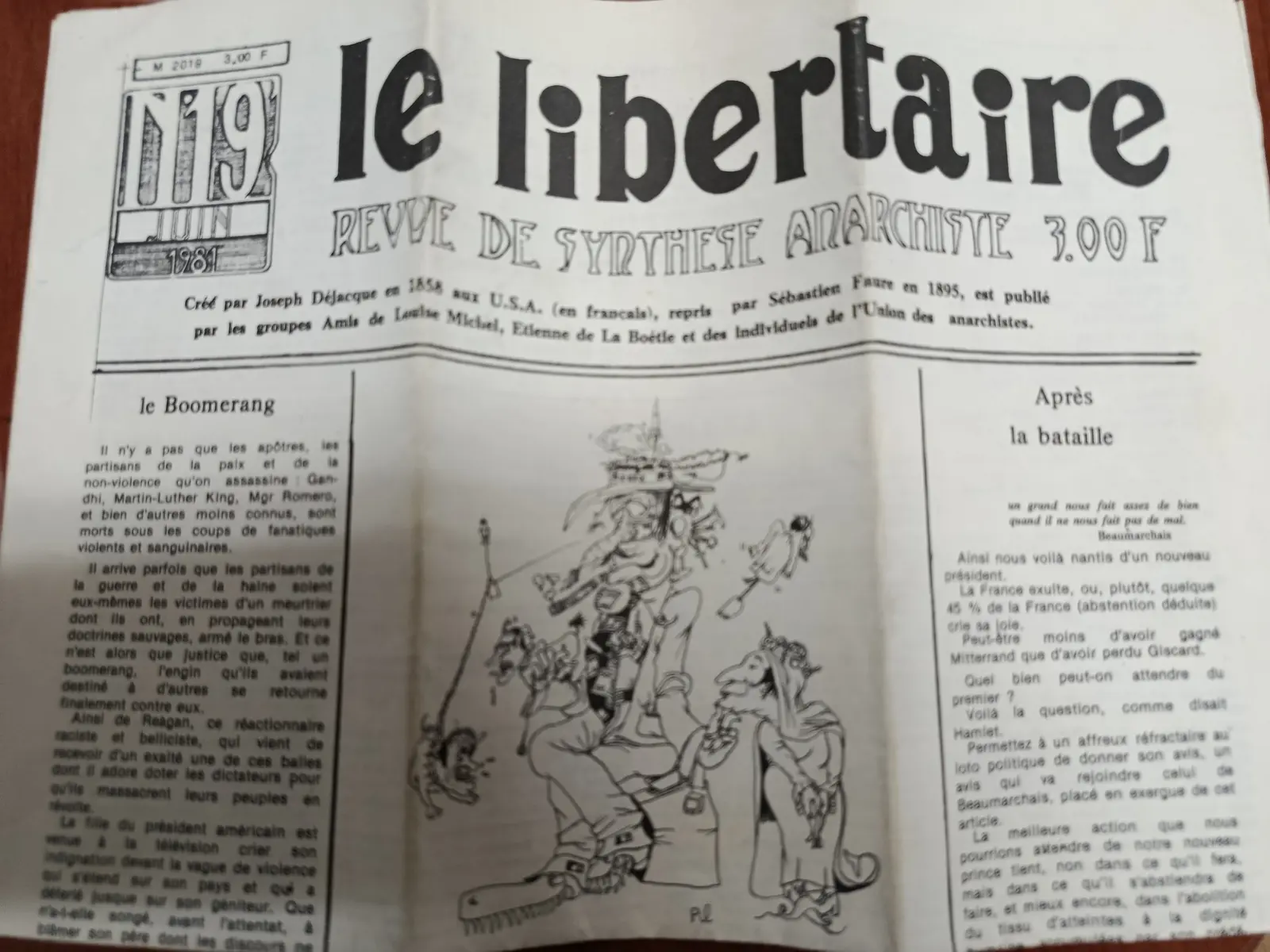 Vista principal de Le Libertaire