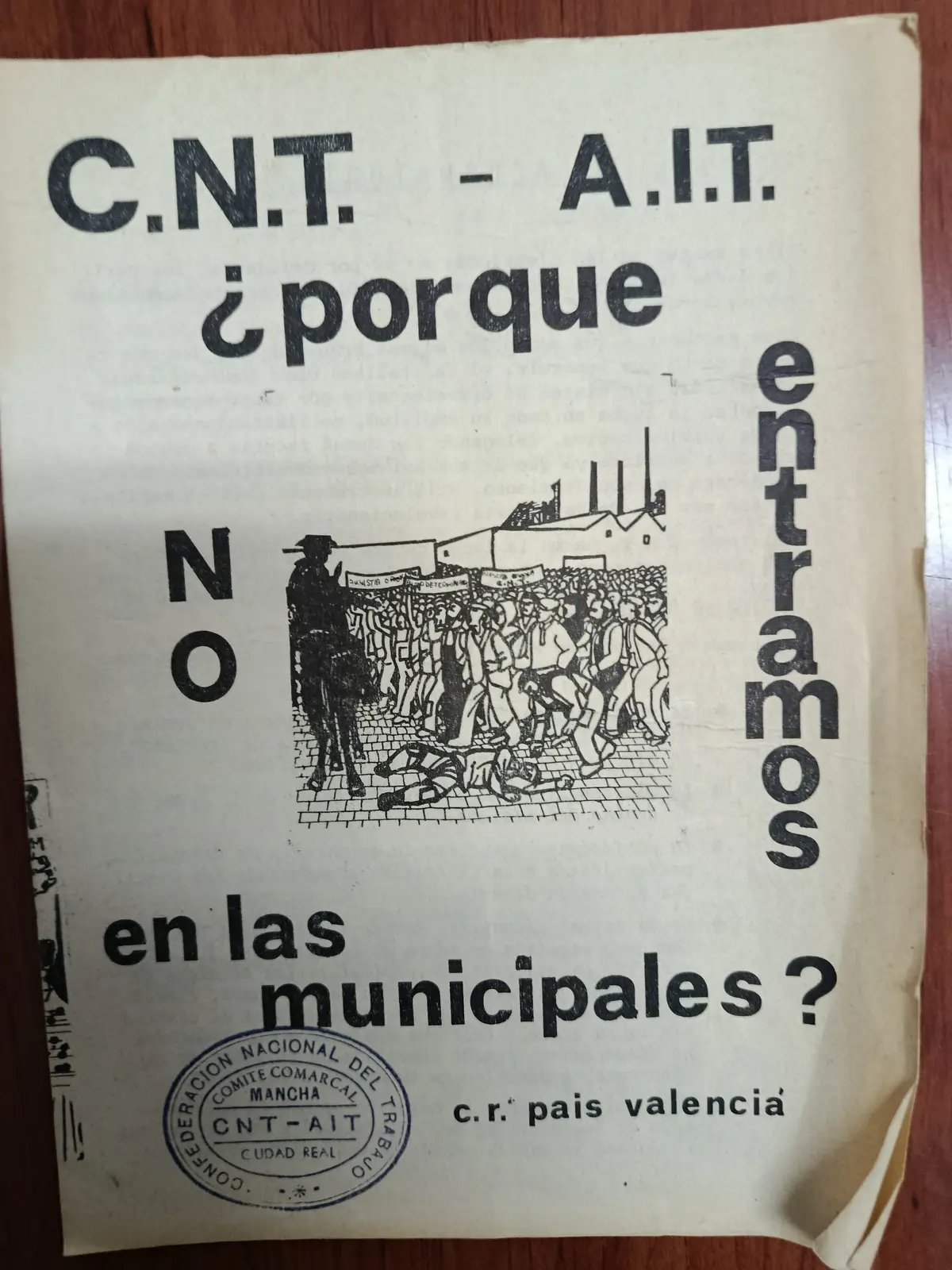 Vista principal de C.N.T.-A.I.T.: ¿por qué no entramos en las municipales?