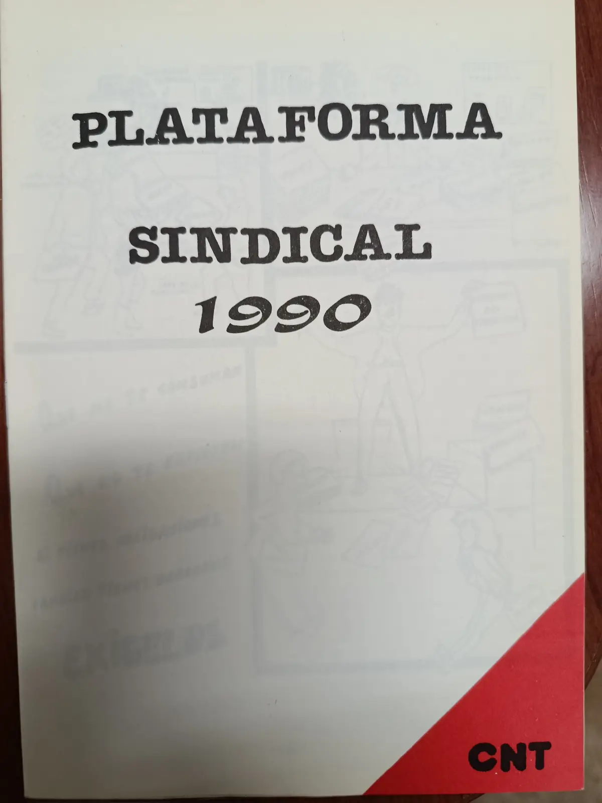 Vista principal de Plataforma Sindical 1990
