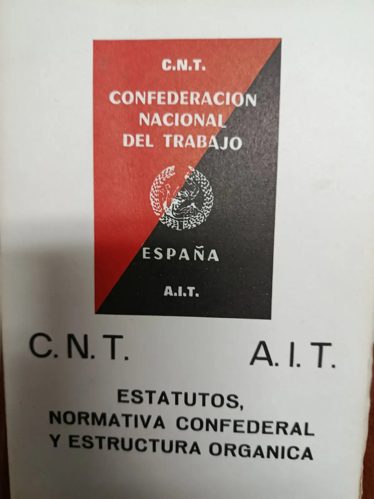 Vista principal de Estatutos, normativa confederal y estructura orgánica