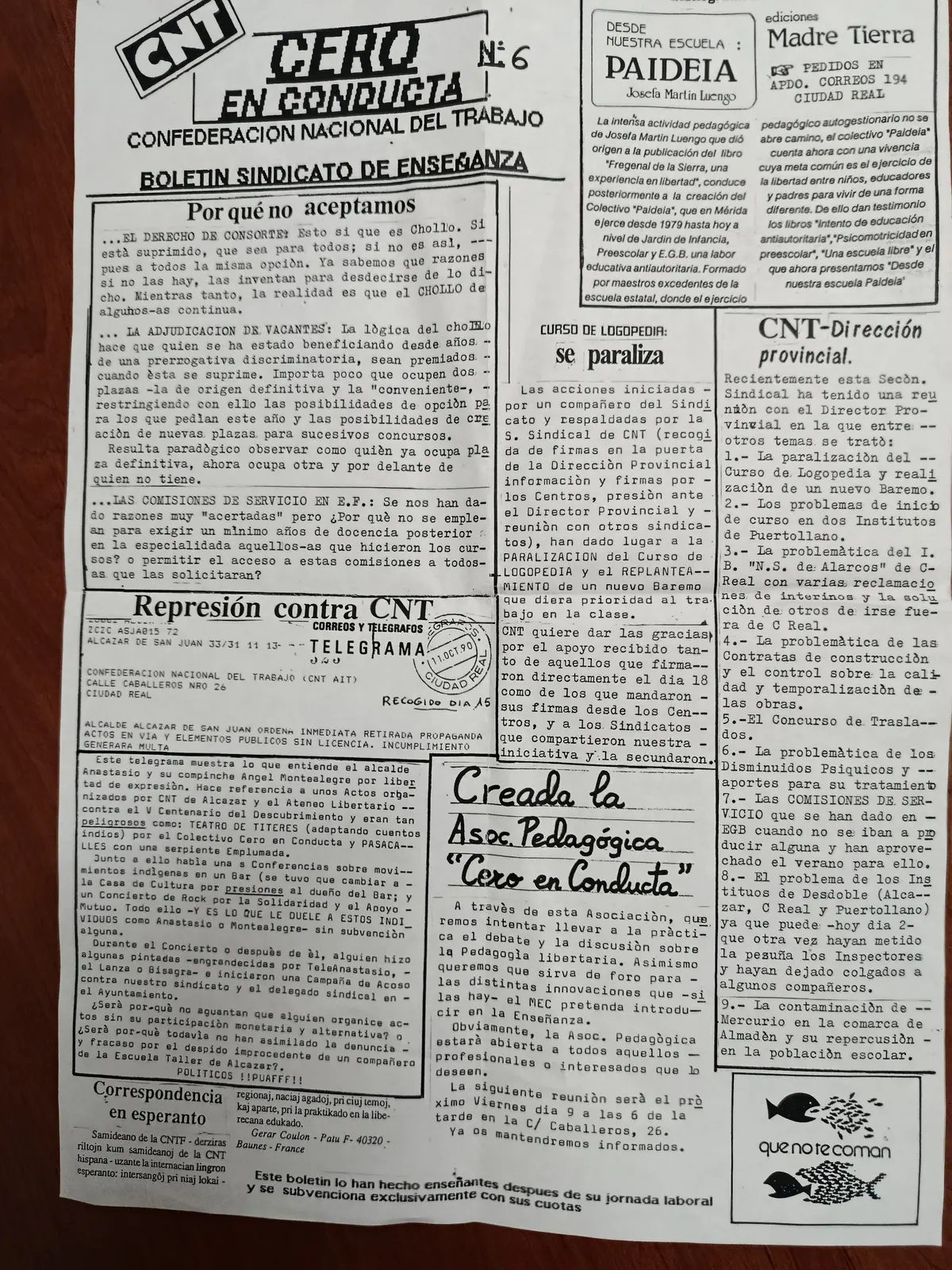 Vista principal de Cero en Conducta, n.º 6 [página]