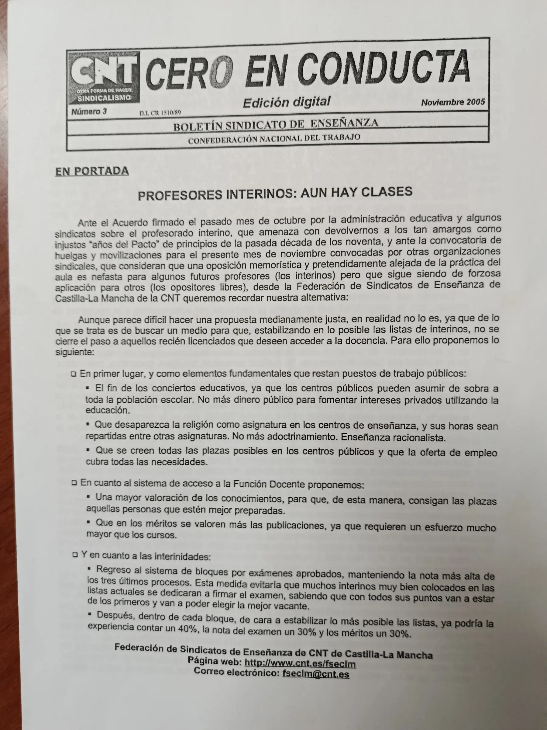 Variante A de Cero en Conducta, n.º 3