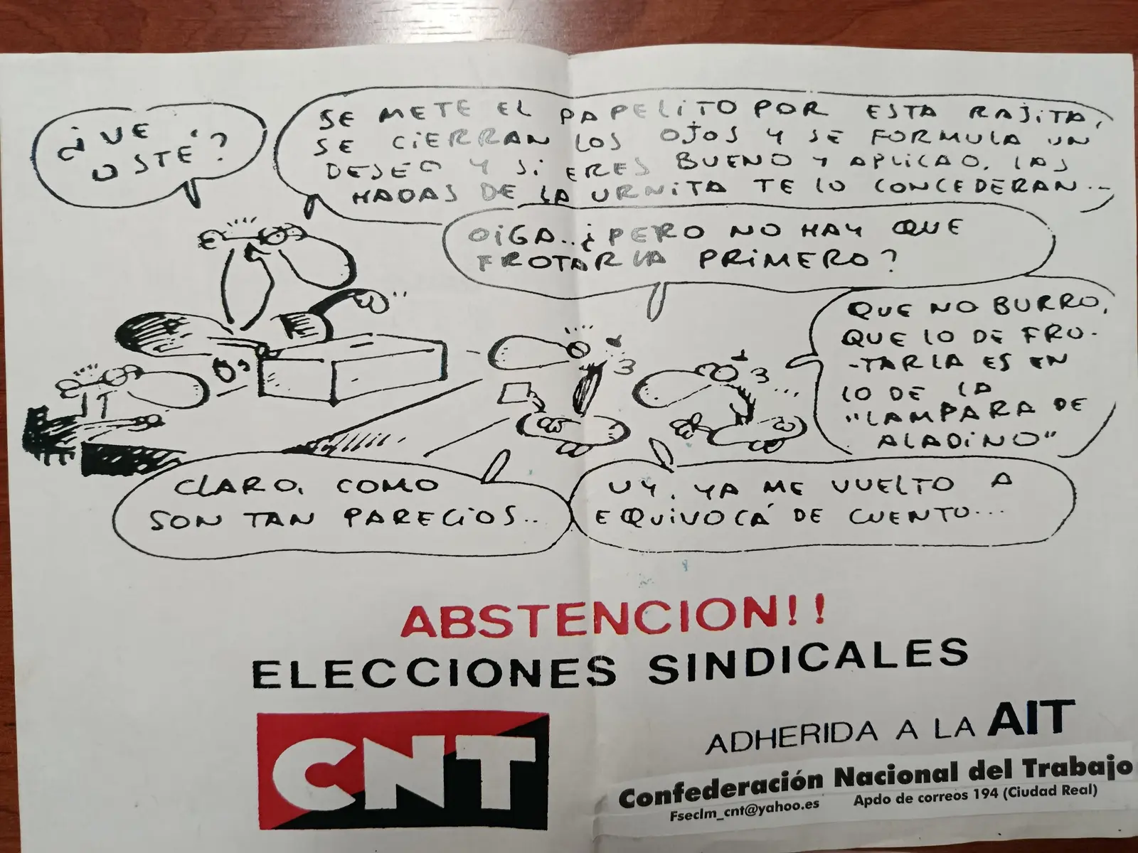 Vista principal de ABSTENCION!! ELECCIONES SINDICALES